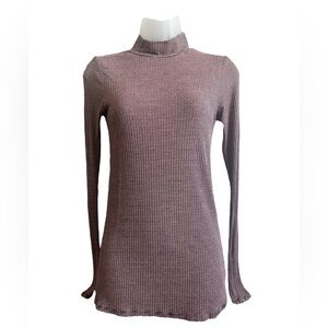 Anthropologie x Postmark XS Striped Mock Neck Long Sleeve Top